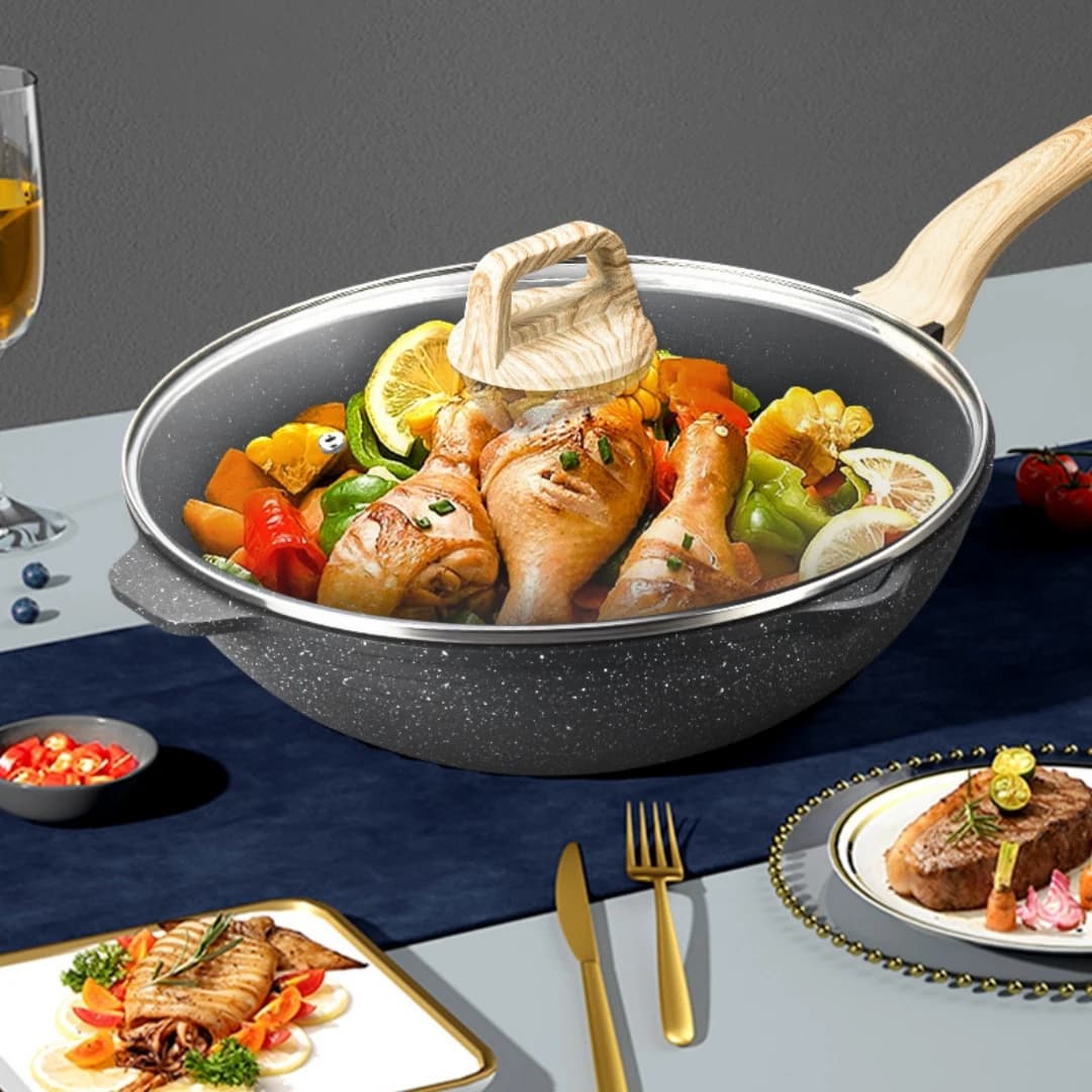 OEM ODM die-cast aluminium non-stick pan for cooking in the kitchen