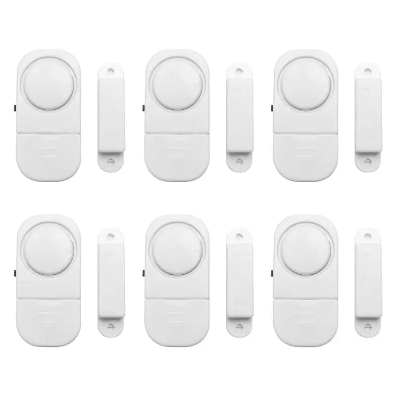 6Sets/Pack Door Window Alarm Wireless Security Alarm Window For Home Security DIY Magnetic Sensor