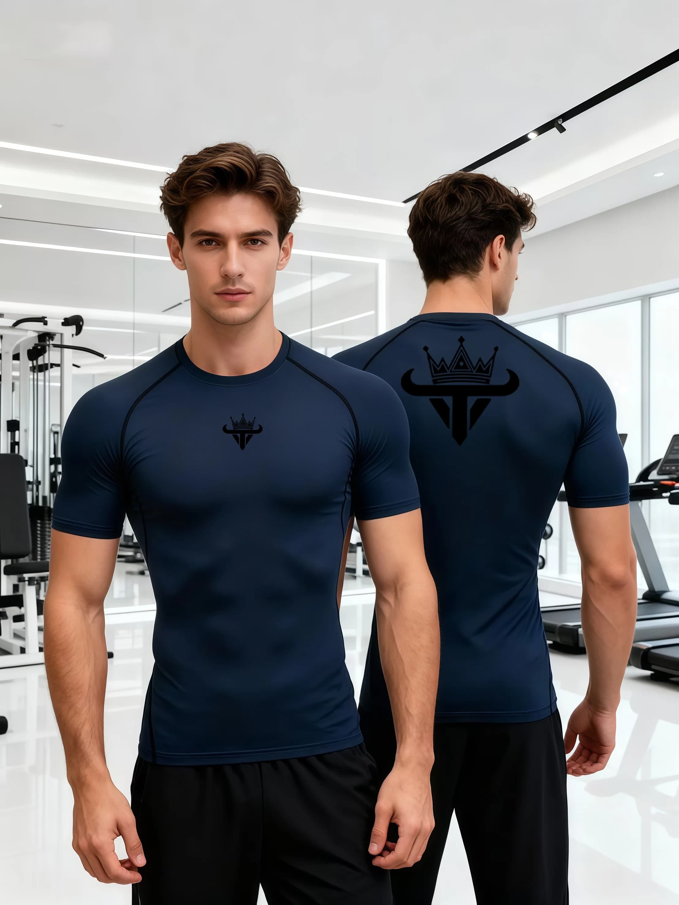 T-shirt sportiva da uomo ad asciugatura rapida, ultra sottile, elastica e traspirante, per corsa e palestra