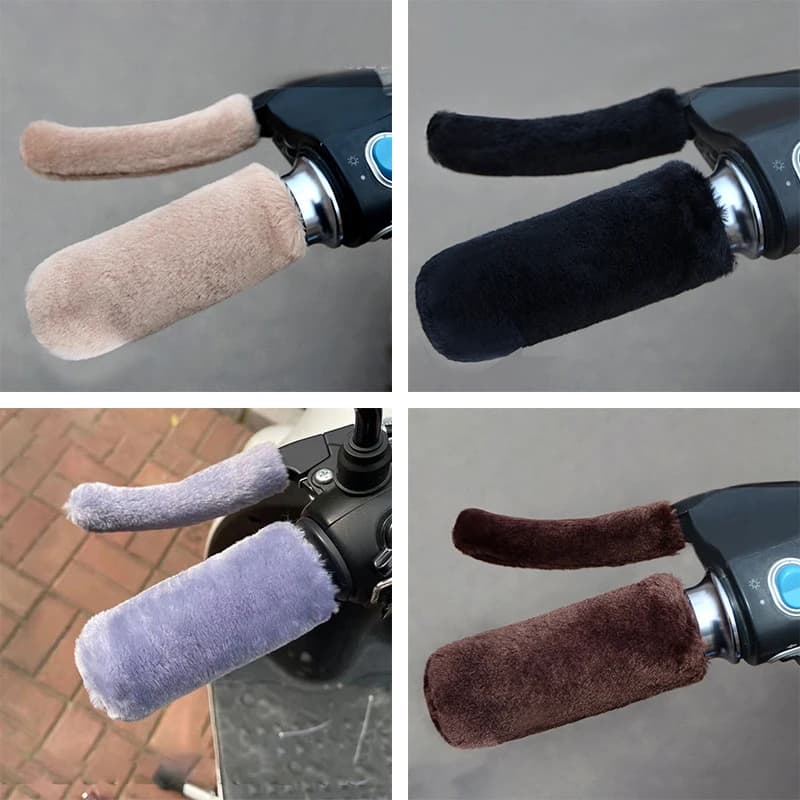 2 paia Comfort Plush Grip Glove copri maniglia per moto Winter Warm Handle Protector Universal Bicycle Scooters scaldamani
