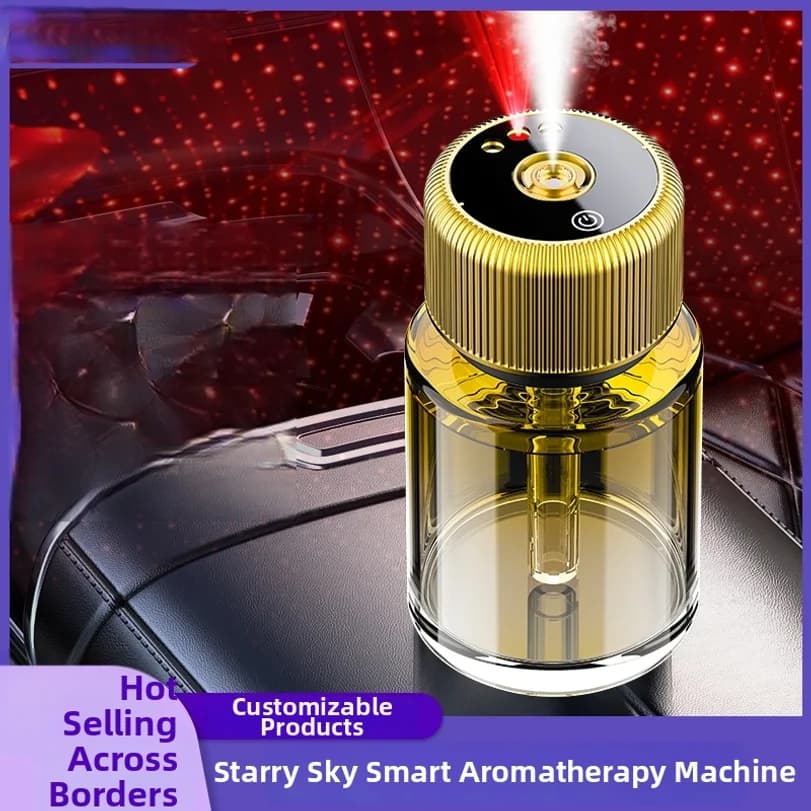 Diffusore di Profumo per Auto con Proiezione Cielo Stellato, Avvio/Arresto Automatico, Spruzzatore Intelligente di Fragranze per Auto, Aromaterapia di Alta Gamma