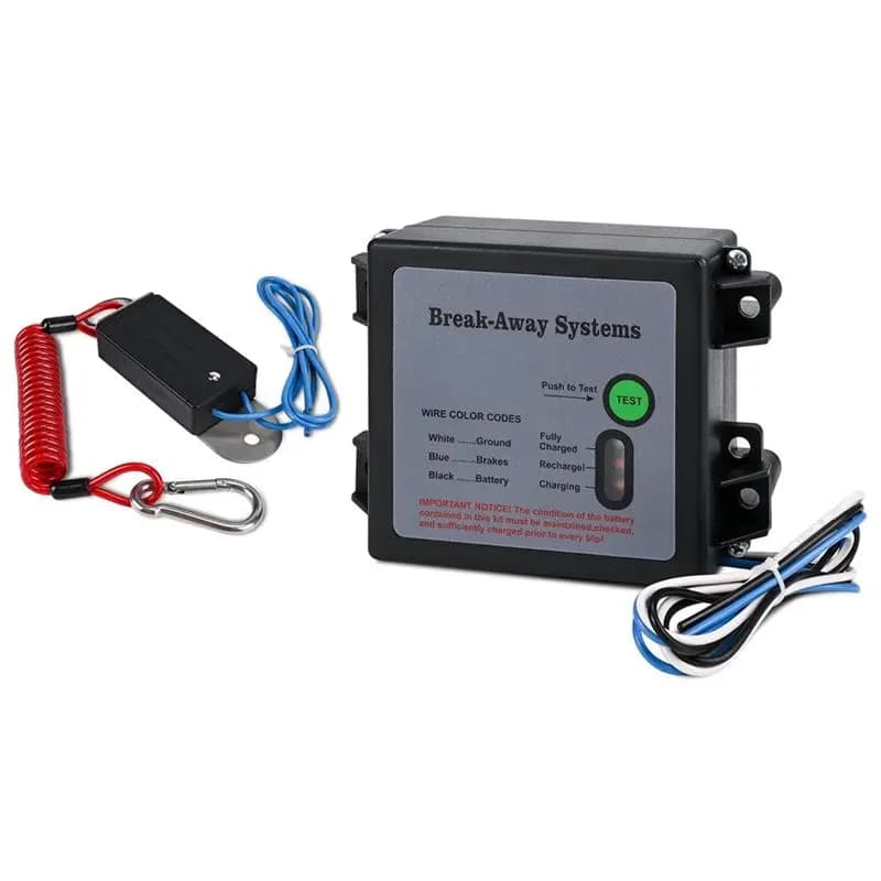 Kit Freni per Rimorchio con Sistema di Sblocco Automatico, Interruttore e Luce di Test LED, Sistema di Frenata Elettrica Universale per Rimorchi