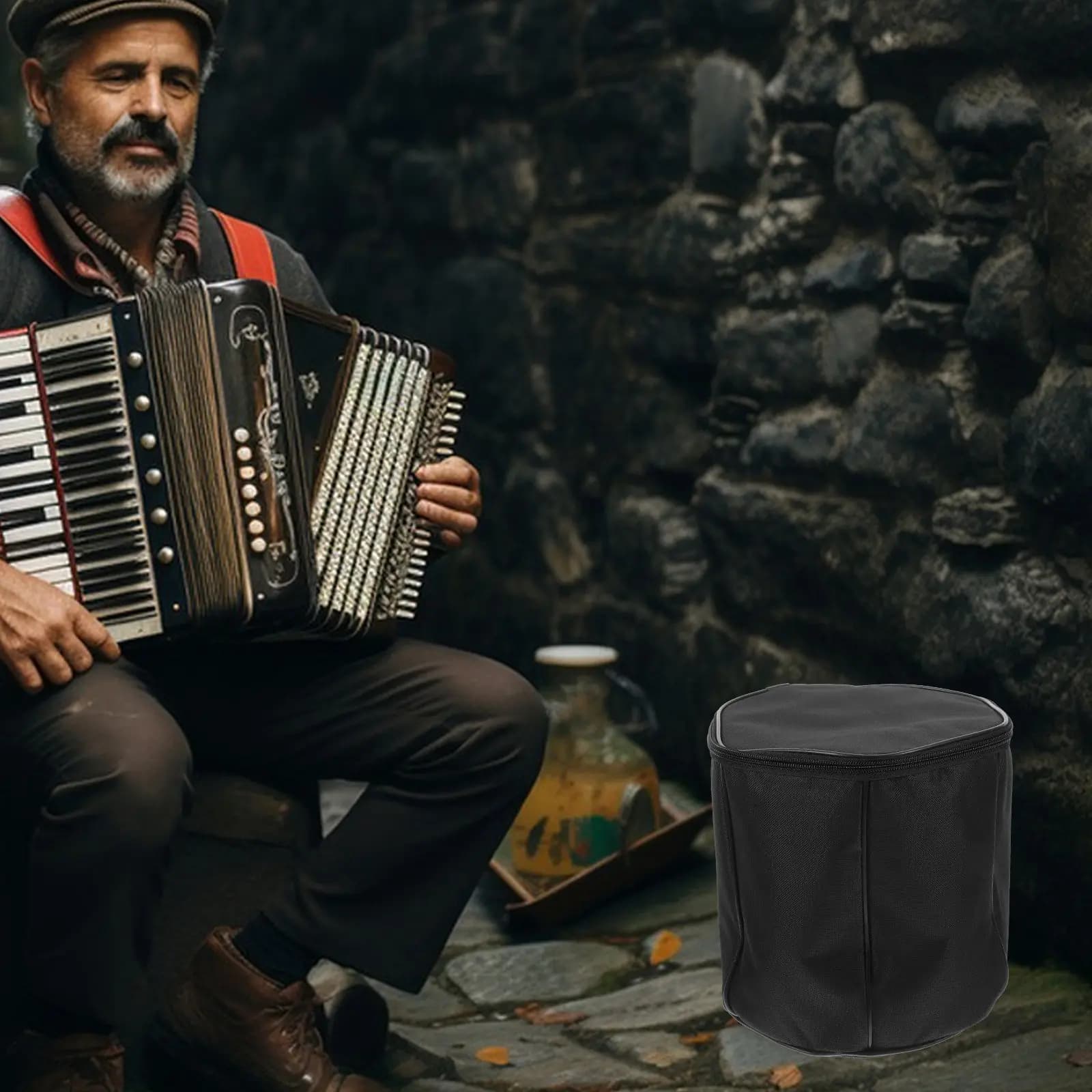 Borsa a forma di concertina per componenti di chitarra, organizer leggero e pieghevole, custodia per corde, plettri, capotasti e accordatori