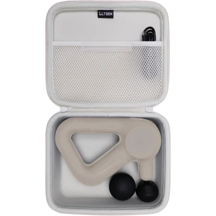 TravelReady protective case for portable percussion massage gun compatible with TheraGun relief ideal for neck and back Le