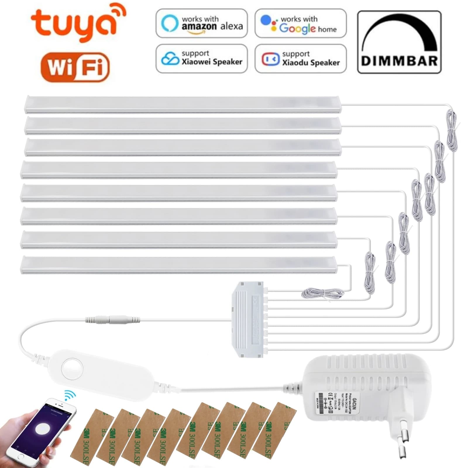 12V WIFI Bluetooth LED Kitchen bar 30CM 40CM 50CM Temporization Night lamp for wardrobe Guardaroba Tuya Works with Alexa Google Home