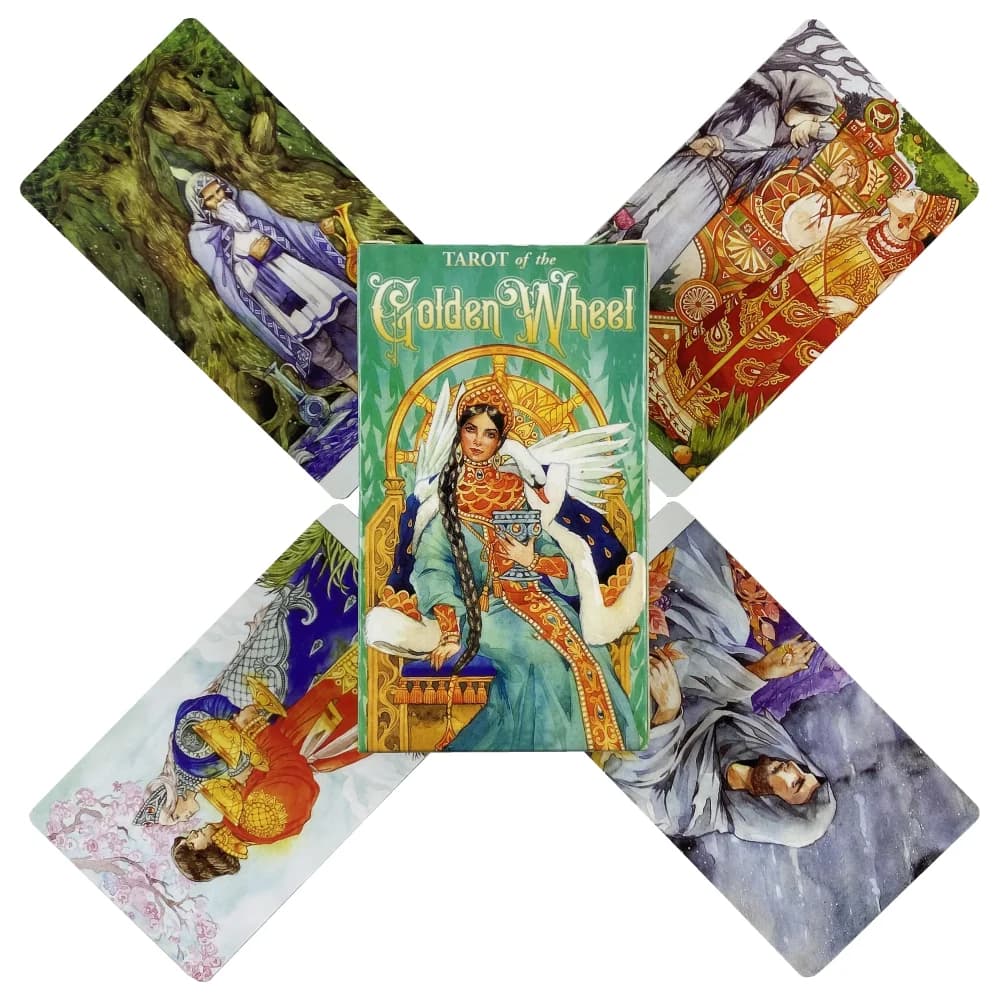 Tarocchi della ruota d'oro Carte Un mazzo da 78 Oracle English Visions Divination Edition Borad Playing Games