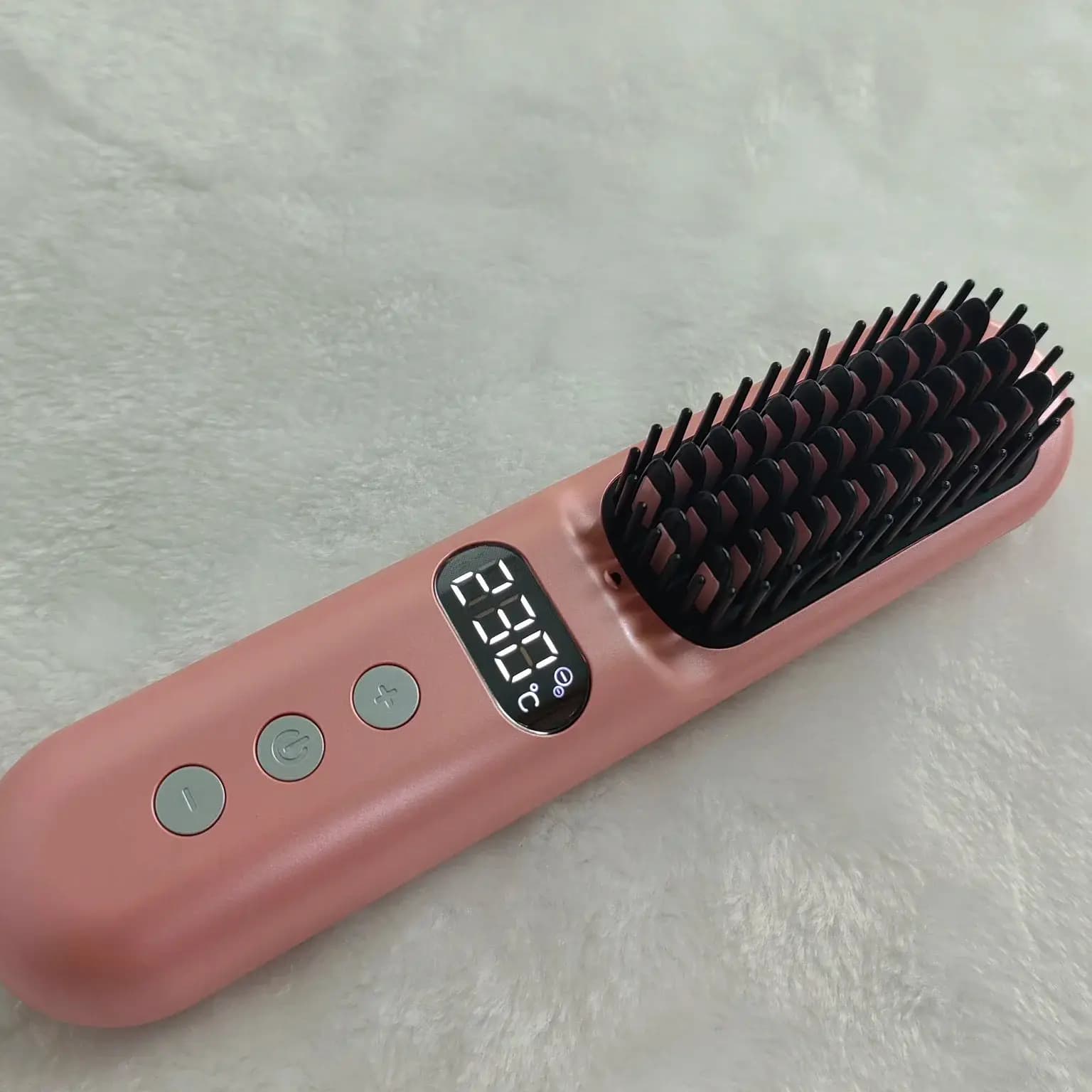 New Wireless Portable Hair Plate Ceramic Negative ion comb brush heated electric hot air brush