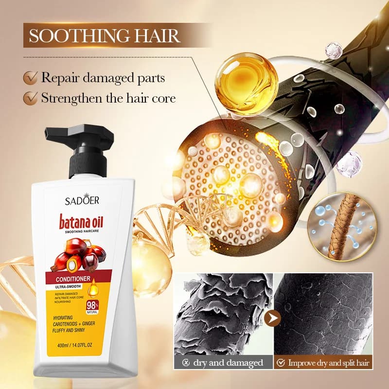 Maschera lenitiva per il cuoio capelluto Batana, migliora l'effetto crespo dei capelli, ammorbidisce e nutre i capelli, ripara le doppie punte.