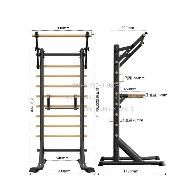 Barra Orizzontale per Esercizi di Riabilitazione Gambe, Struttura in Materiale Rib Frame, 1 Pezzo, Attrezzatura Fitness per Casa