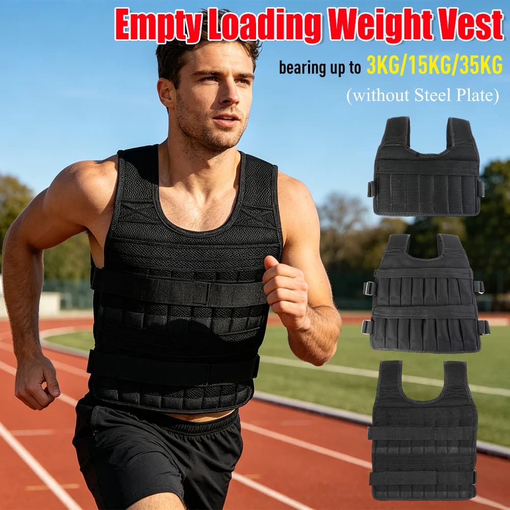 3/15/35kg Jacket Adjustable Workout Weight Jacket Workout Equipment for Running Training Workout Jogging Walking