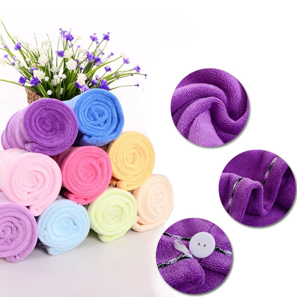 Set di 4 Asciugacapelli in Microfibra Ultra Assorbente, Delicato su Capelli e Pelle, per Uso Quotidiano e Viaggi