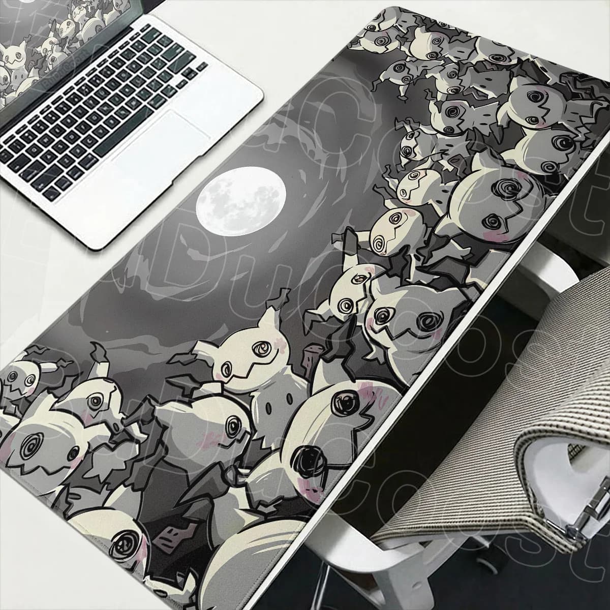 Cool Pokemon Mimikyu Gaming Mat PC Cabinet Keyboard Mausepad Office Setup Accessories Stitch Edge Mouse Pad Laptop Anime Deskmat