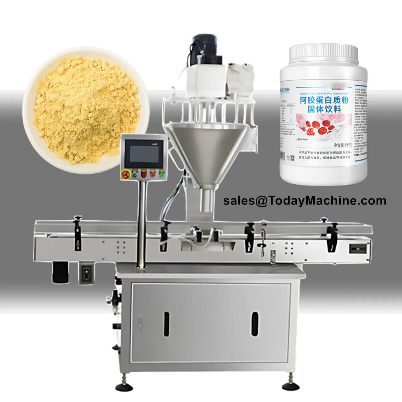 Automatic cochlear filling machine for 10 g-5 kg protein condiment