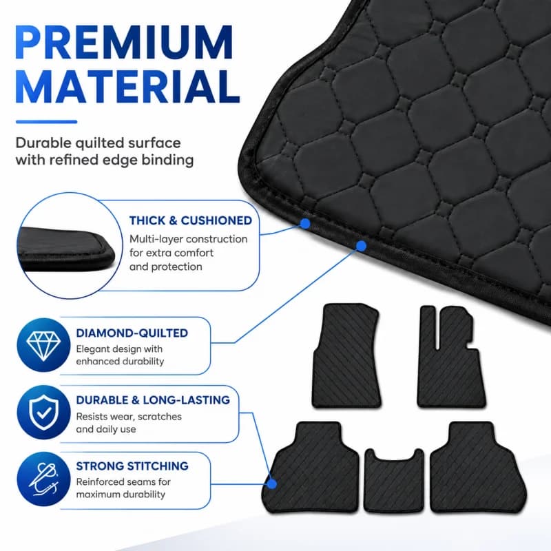 Custom Flat Car Floor Mats Fit Skoda All Models PU 3D Waterproof Anti-slip Car Accessories Carpets Covers Left/Right-hand drive
