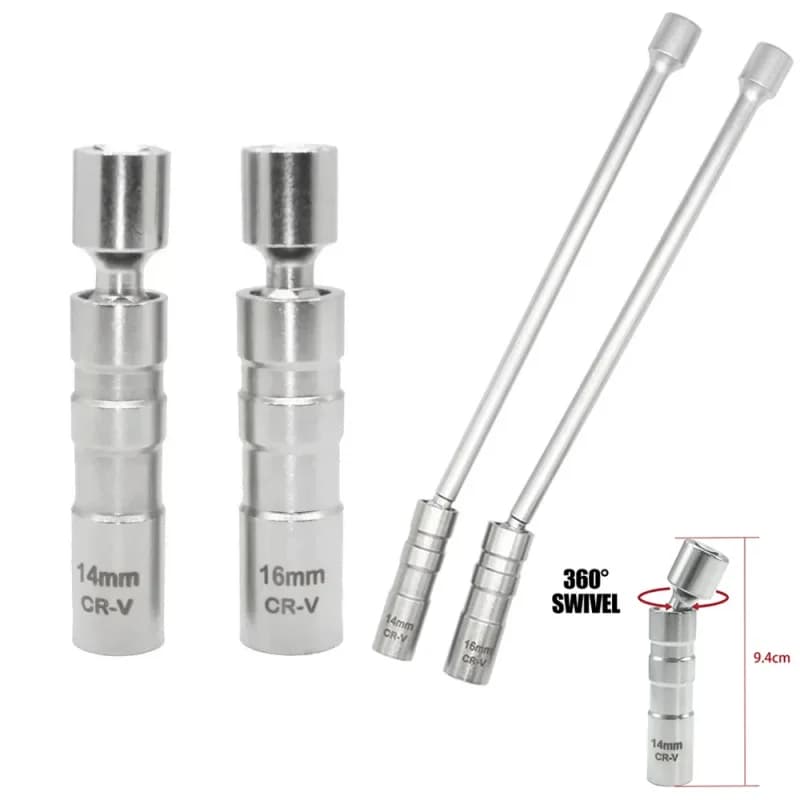 14mm 16mm Strumento per la rimozione della candela Chiave Manicotto magnetico Chiave per candela girevole a 12 punti da 3/8 pollici Magnete da 16mm Estratare le candele