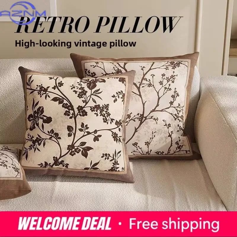 Fodera per cuscino decorativa con motivo floreale per divano, soggiorno, camera da letto, cuscino lombare e cuscino quadrato