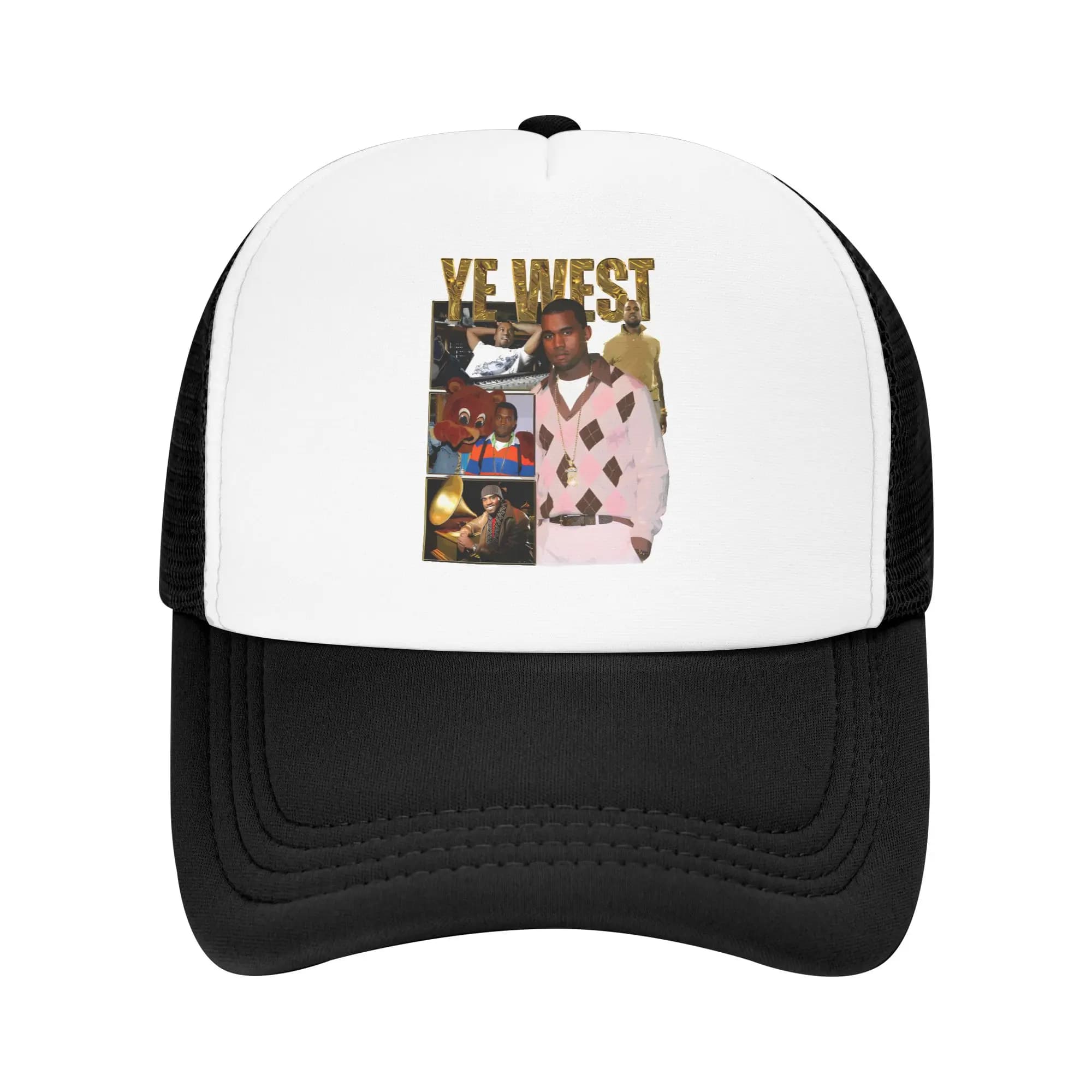 Cappellino da Baseball Personalizzato del Cantante Popolare Kanye West, Protezione Solare, Regolabile per Uomo e Donna, Cappello Trucker Primaverile Personalizzato
