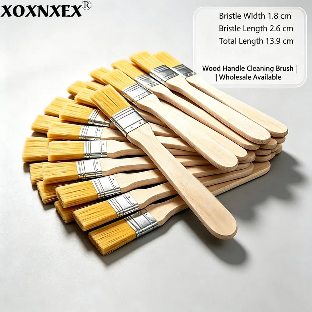 5/10/20Pcs Wooden Handle Nylon Bristle Paint Brush for Oil Painting Watercolor Drawing Dusting Cleaning Brushes Tools Supplies