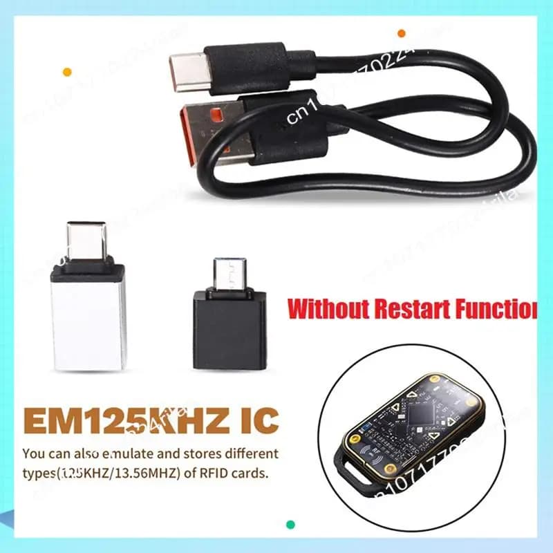 A17Z Chameleon Ultra RFID Lettore di chip intelligente Emulatore di smart card + 5XCUID/UID Card Duplicatore NFC 125K 13.56M ID IC Card Decodifica