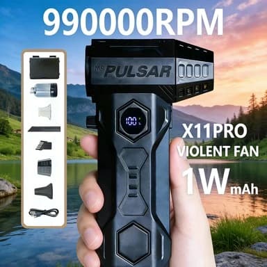 X11 Pro Mini Turbo Jet Blower 990000RPM Motore Brushless 10000mAh con Kit Aspirazione per Pulizia Auto
