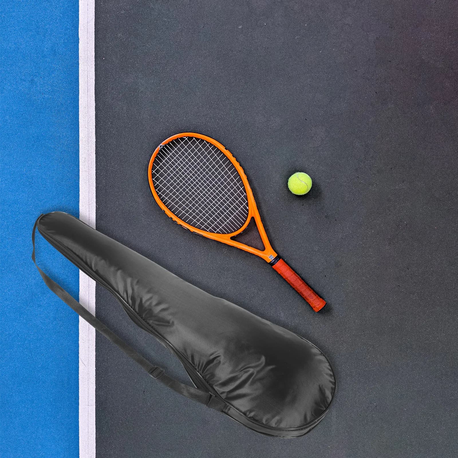 Tennis Bag Waterproof Wear-Resistant Oxford Cloth Portable Badminton Racket Pouch Lightweight Racket Storage Bag For Outdoor