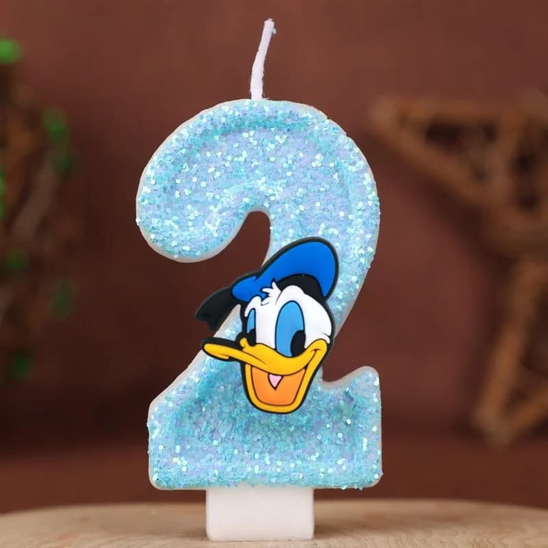 Number 3D 0-9 Candles Cartoon Paper Mickey Mouse Candle Cake Cupcake Topper Birthday Party Decoration Supplies DIY Gifts