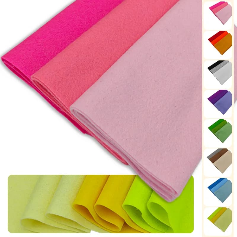 3 pezzi di fogli di tessuto in feltro morbido 90X30 cm, spessore 1,4 mm. Set di feltro per blocchi da cucito fai da te, decorazioni natalizie, tessuti fatti a mano.