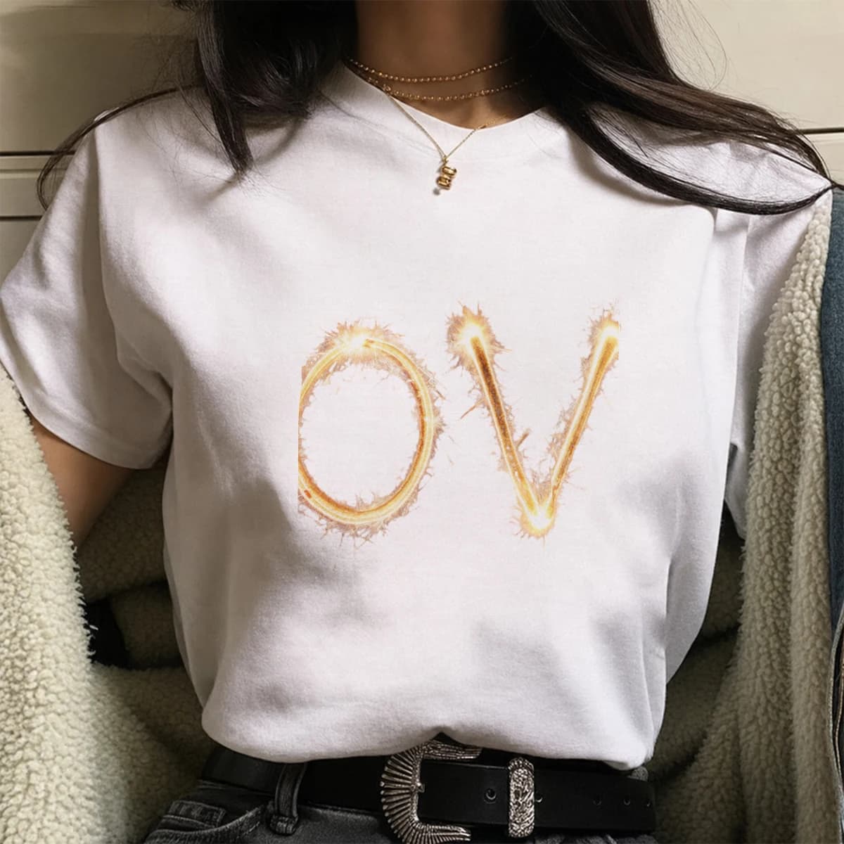 T Shirts Basic Woman Embroidered Logo Detail Branded Quality Designer Collaboration Signature Style Recognizable Mark Status