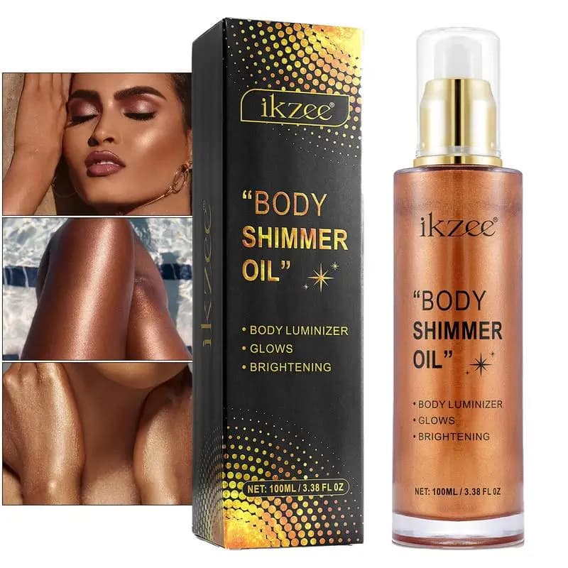 Shimmer Lotion Oil Lotion For All-Over Body Shimmer And Glow Girls Contouring Cosmetics Glow Oil For Carnival Gathering