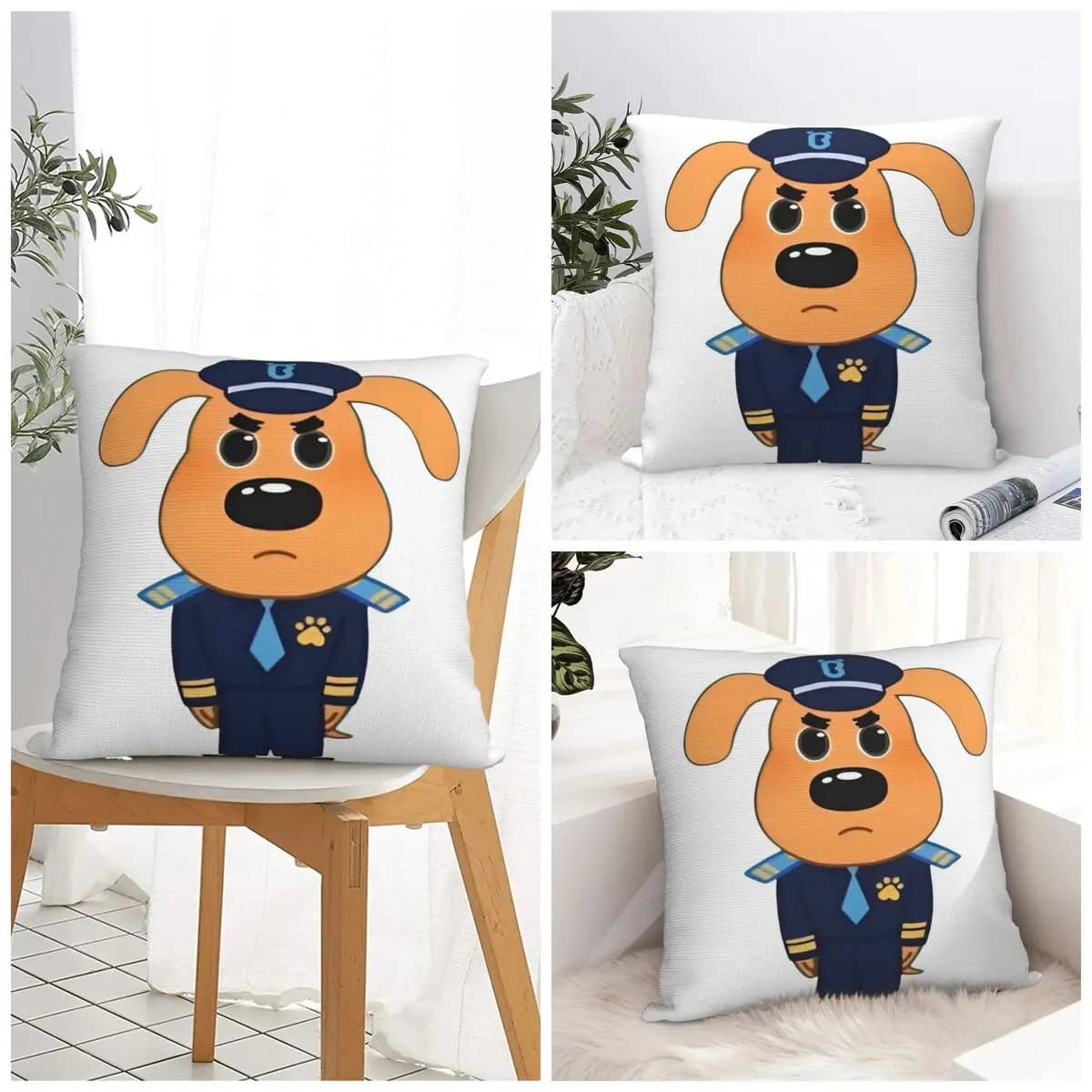 Sheriff Labradors Federa per cuscino Federa morbida Fodera per cuscino Federe dal design divertente per divano Decorativo per la casa