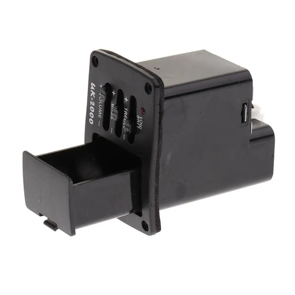 Ukulele Sound Hole Pickup 2 Band EQ Preamplifier Piezo Ukulele Pickup for 4 String Uke DIY Install