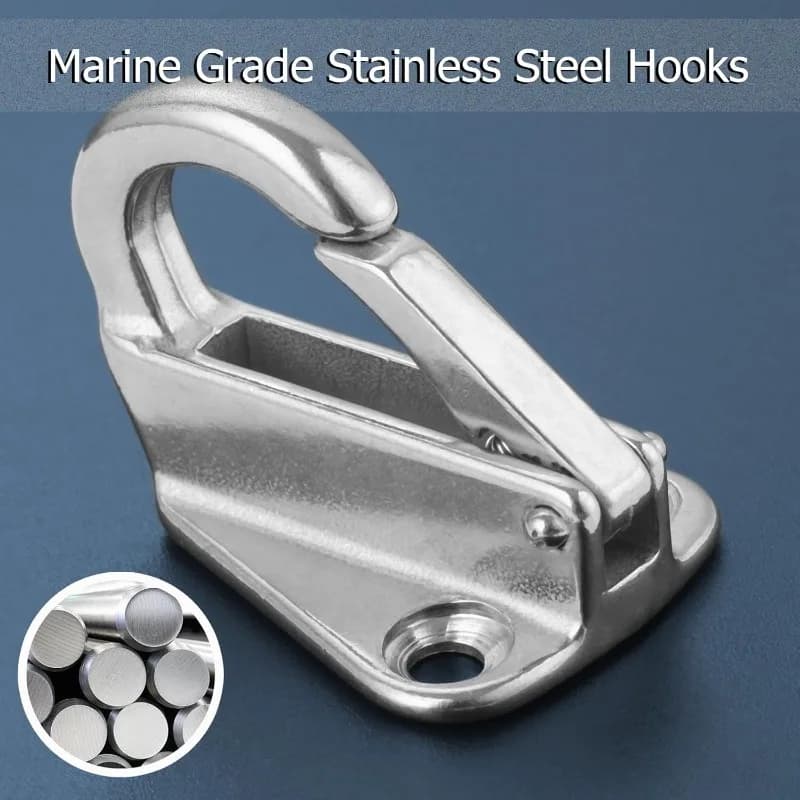 Stainless Steel Fender Hook Spring Hook Snap Attach Rope for Marine Hardware Boat Accessories Boat Spring Snap Fending Hook