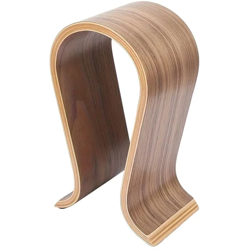 Supporto da tavolo per cuffie AAAF, supporto per cuffie in legno a forma di U, adatto per quasi tutte le cuffie