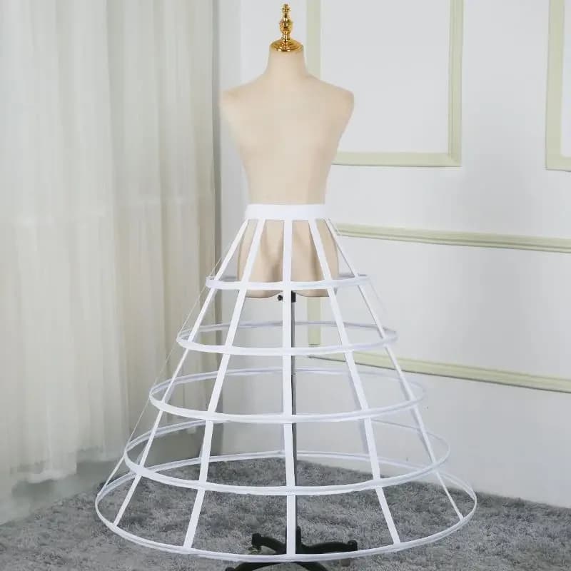 Women Crinoline Petticoat 3 Hoops Skirt Elastic Half Slip A Line Underskirt for Wedding Ball Gown Bridal Dress