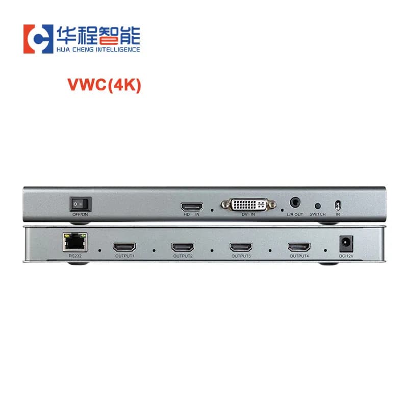 LPS-VWC4 4K HD Video Wall Controller with 2x2 Splicing HD DVI Input and RS232 Remote Control for Multi-Screen Displays