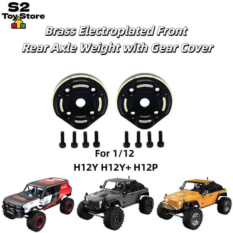 Coperture per ingranaggi contrappeso per assale anteriore e posteriore in ottone con elettroforesi MJX, ricambi di aggiornamento per auto RC H12Y H12Y+ H12P