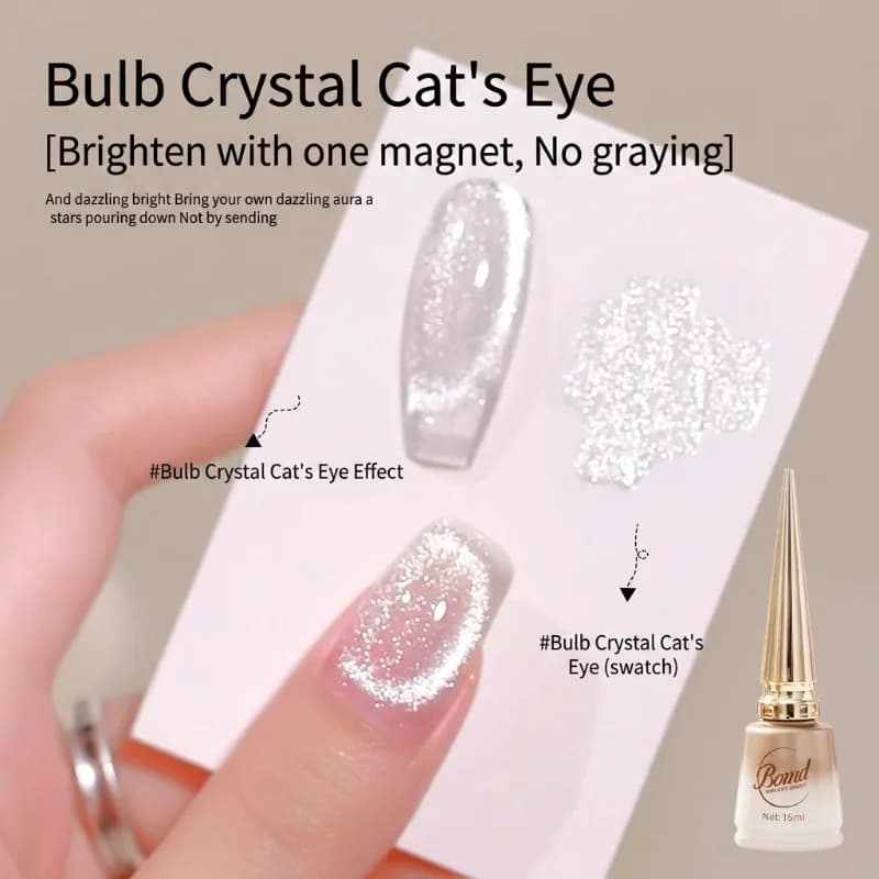 Smalto Gel Effetto Occhio di Gatto Super Brillante, Formula Glitter Scintillante, Lunga Durata, Versatile per Nail Art