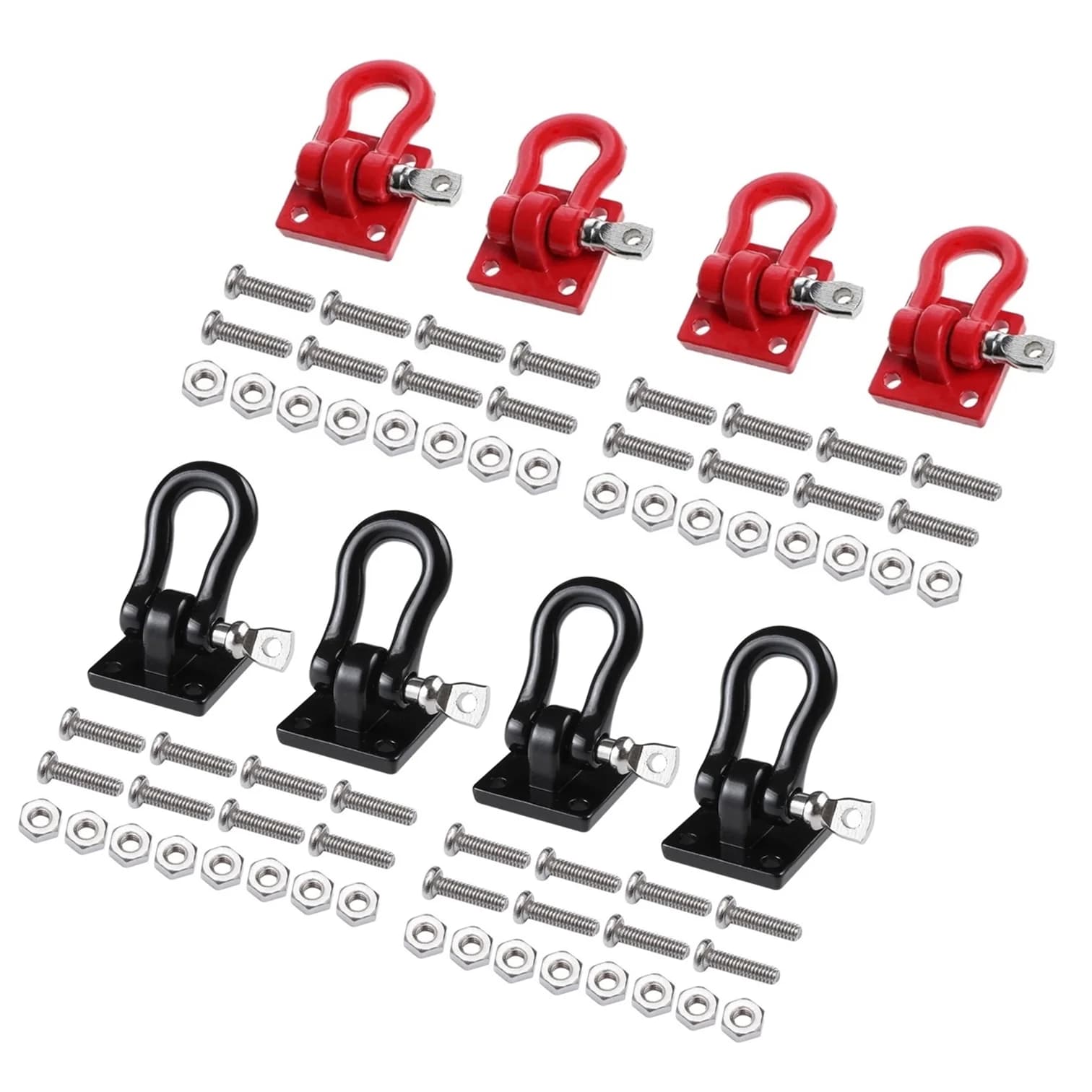 Ganci di traino in metallo e griffe per rimorchio per auto RC Crawler 1/10 Traxxas TRX4 Axial SCX10 RC4WD D90 - Ricambi