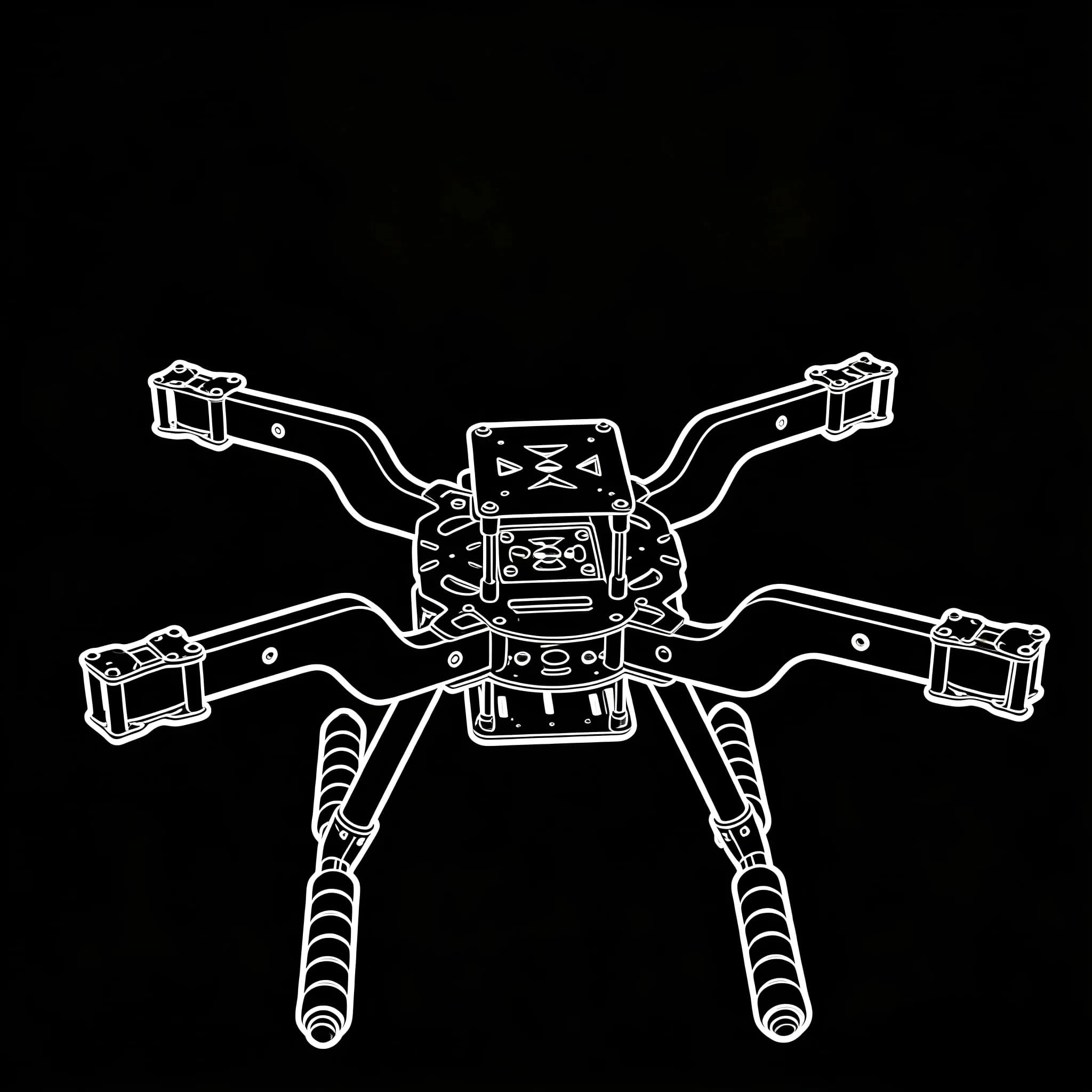 Rctosky Open Source New Smart Drone 300 450MM Quadrotor Rack RC Multicopter Multi-Rotor With Landing Gear