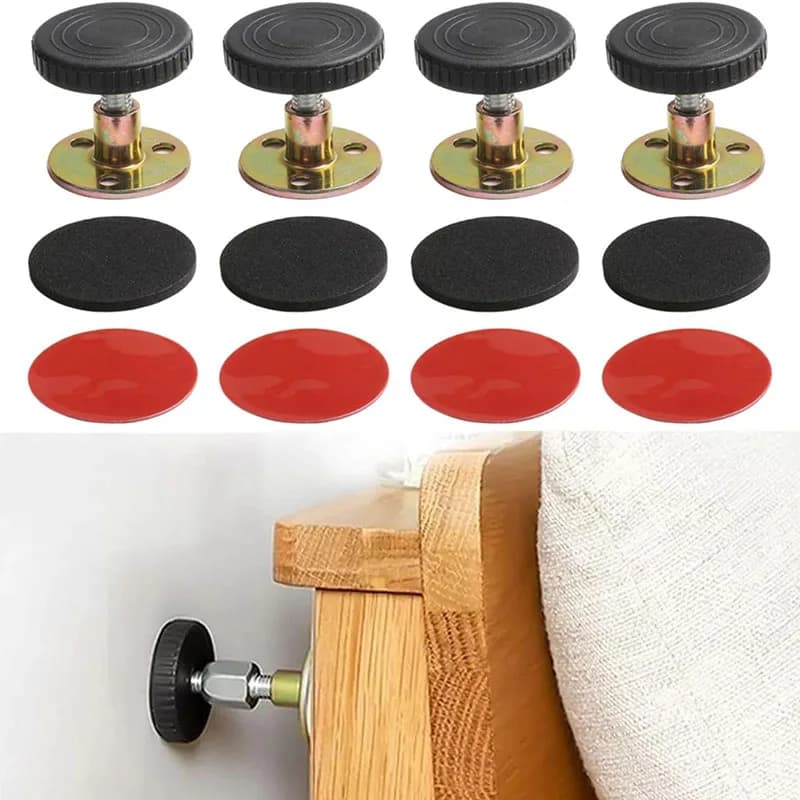 Adjustable Furniture Feet, Steel Leveling Glides for Bed Sofa Table Cabinet, Anti-Shake Floor Protectors,Height Adjustable Feet