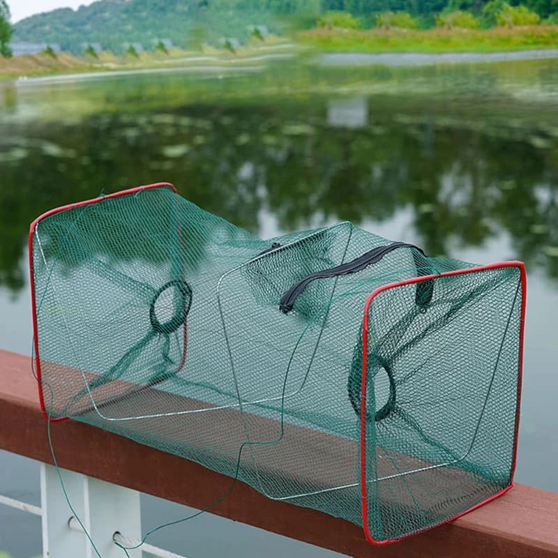 Trappola da pesca pieghevole Rete Gamberetti Pesce Granchio Esca Rete Gamberi Strumenti Pesca Gamberetti Maglia Trappola Granchio Catcher Pesca Gamberi