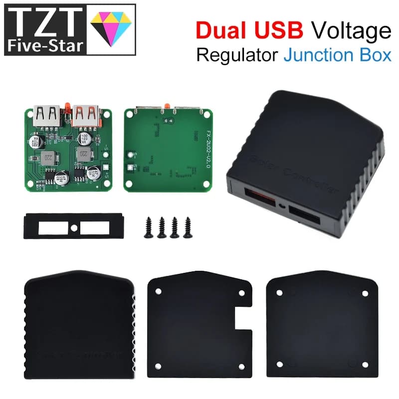 Doppio USB da 5-18 V a 5 V 9 V 12 V 2A/3A PD Carica rapida Pannello solare Accumulatori e caricabatterie di riserva Regolatore di tensione di carica con indicatore LED