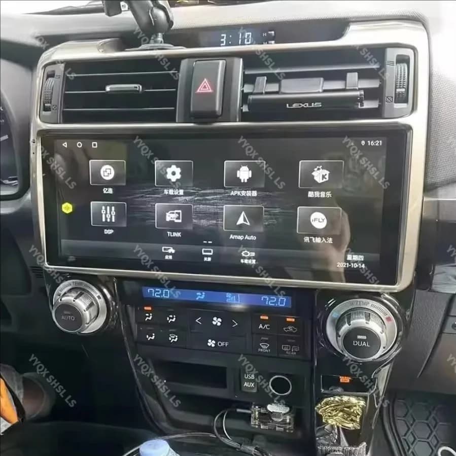 Carplay Auto Android 14.0 8G + 256G 360 Macchina Fotografica 4G LTE IPS Lettore DVD per Auto GPS WIFI Bluetooth Radio Per Toyota 4 Runner 2009- 2022
