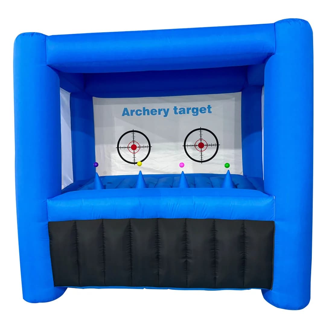 Campo di tiro con l'arco gonfiabile Palla galleggiante Tiro con l'arco Bersaglio Giochi sportivi interattivi con 1 arco lungo + 6 frecce EVA + 6 palline