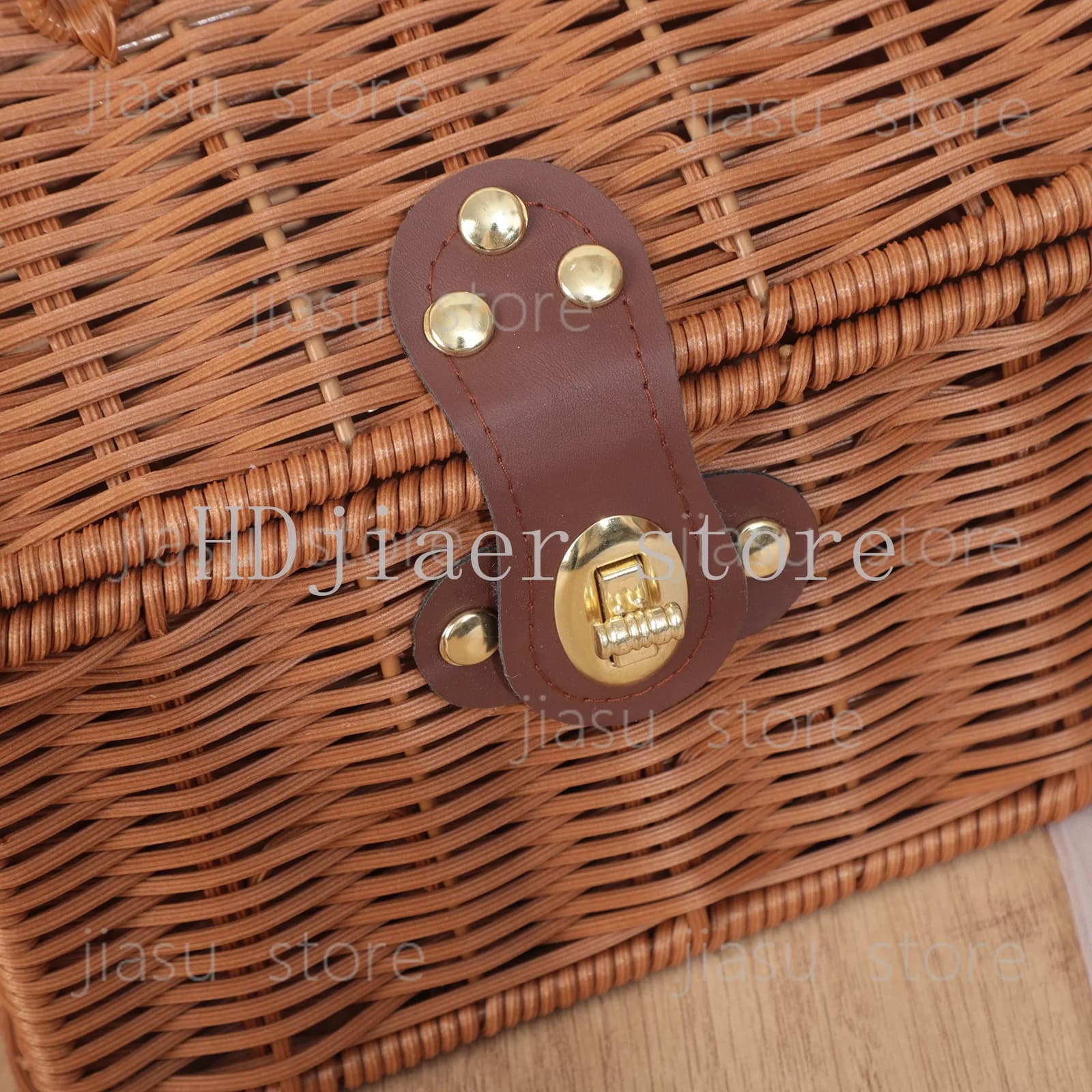 Retro Rattan Gift Box - Tie Ribbon Flip Suitcase Design, Wedding Treasure Box, Photo Storage Box
