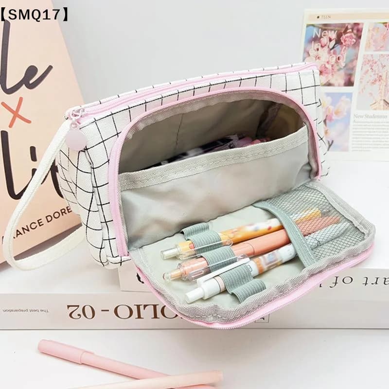 Multi Layer Large Capacity Pencil Case Pen Storage Supplies Pen Box Kawaii Cute Pencil Cases Bags Stationary Supplies【SMQ】