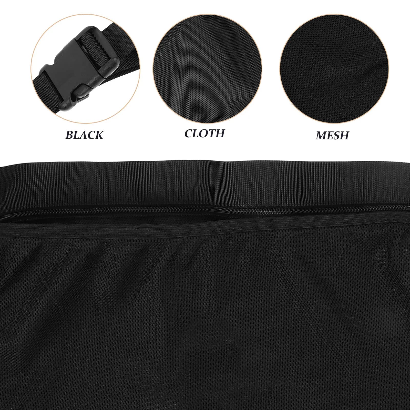 Borsa portaoggetti per tennis Materiale in tessuto resistente all'usura Chiusura con cerniera liscia Attrezzatura sportiva multiuso Organizzatore per palline da golf
