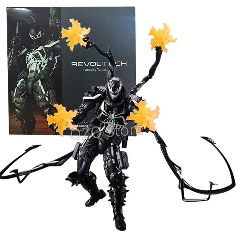 Agente Venom Action Figure Kaiyodo Revoltech Figurine Marvel Collezione mobile in PVC Eugene Thompson Ko Modello Toy Gfit
