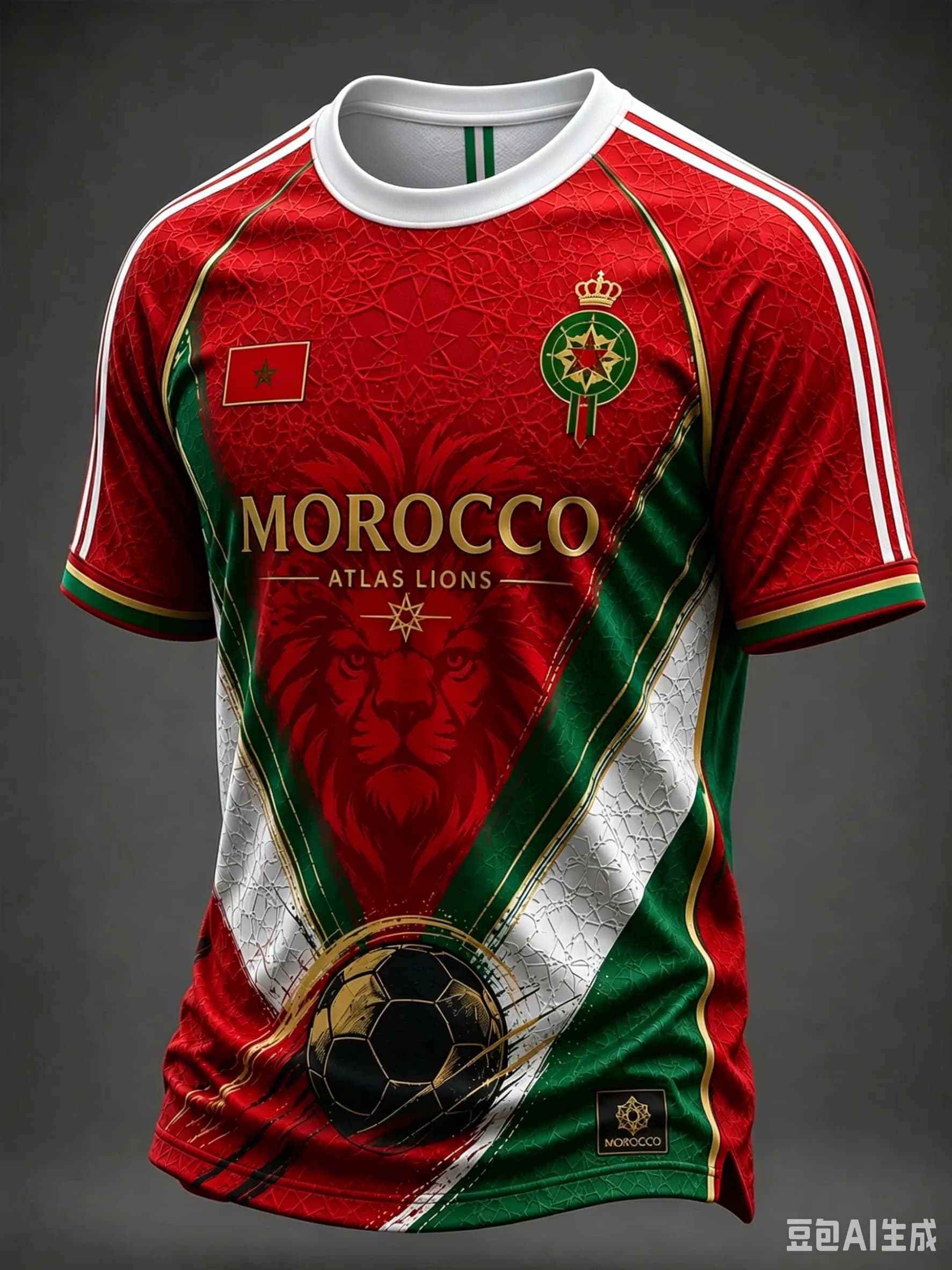 Morocco 2026 Away Soccer Jersey Black Green Short Sleeve Football Shirt Print Unisex Fan Supporter Sport Tee Top Casual Sport