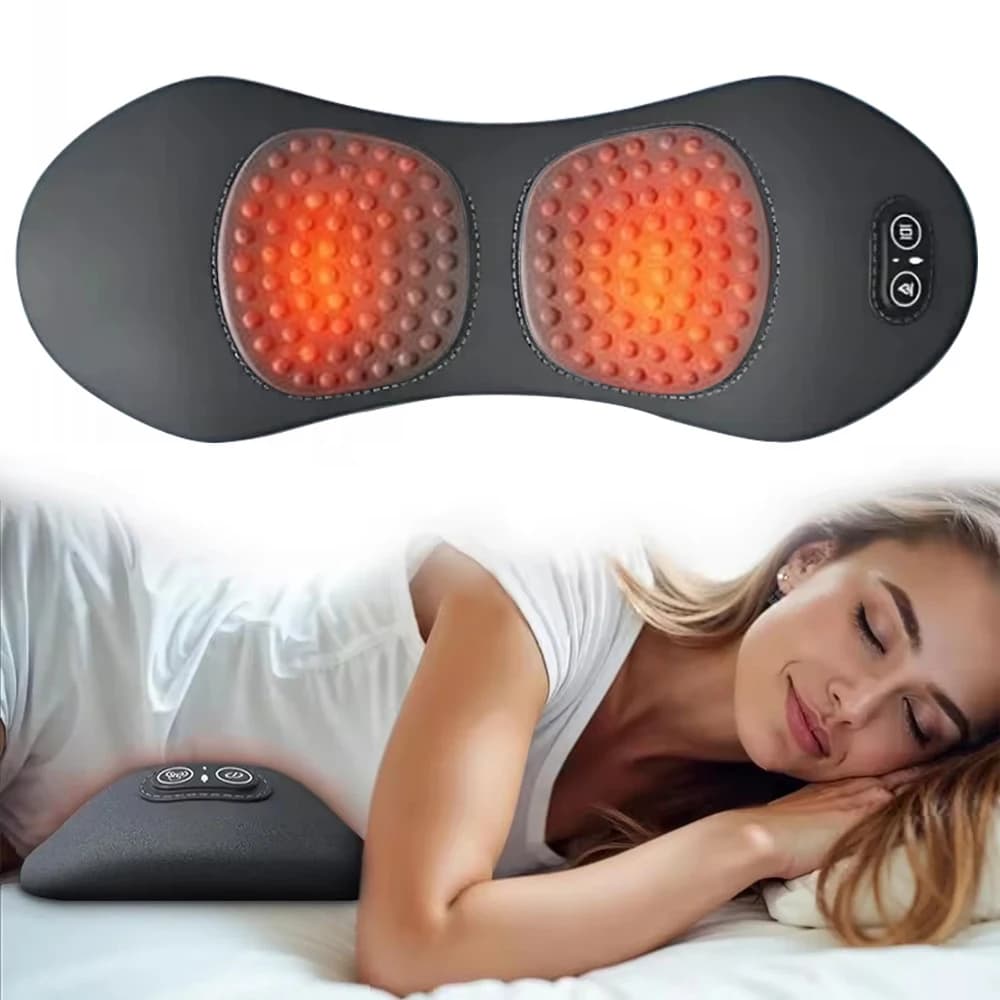 Cuscino per la schiena Riscaldamento Vibrazione Cuscino per il sonno Supporto lombare Cuscino per massaggiatore Letto per maternità Supporto lombare per dormire